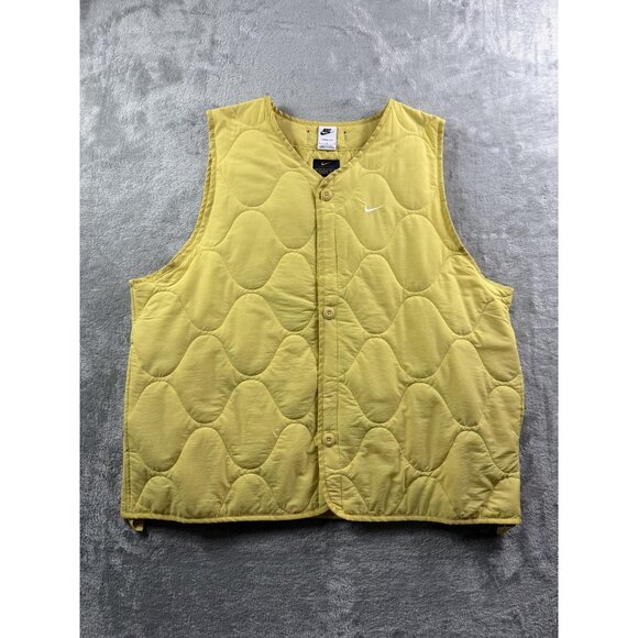 Nike Vest Mens Large Therma-Fit Quilted Button Jacket Lightweight DX0890-700 - Picture 1 of 12